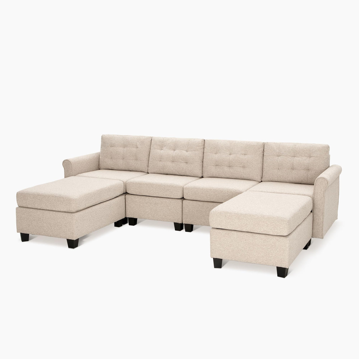 Convertible Sectional Sofa for Living Room - Modular Sectional Sofa Couch with Seats