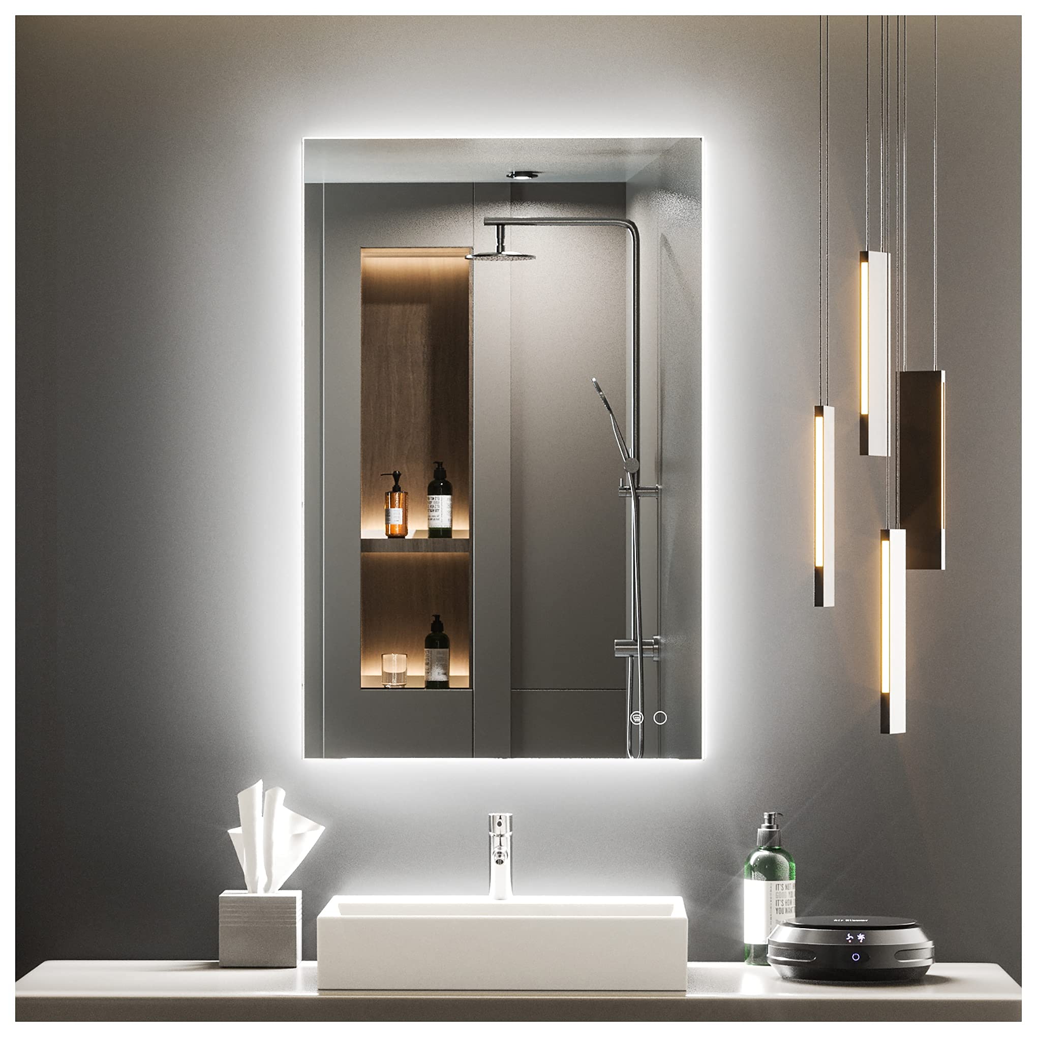 LED Bathroom Mirror,  LED Mirror Lighted Bathroom Mirror