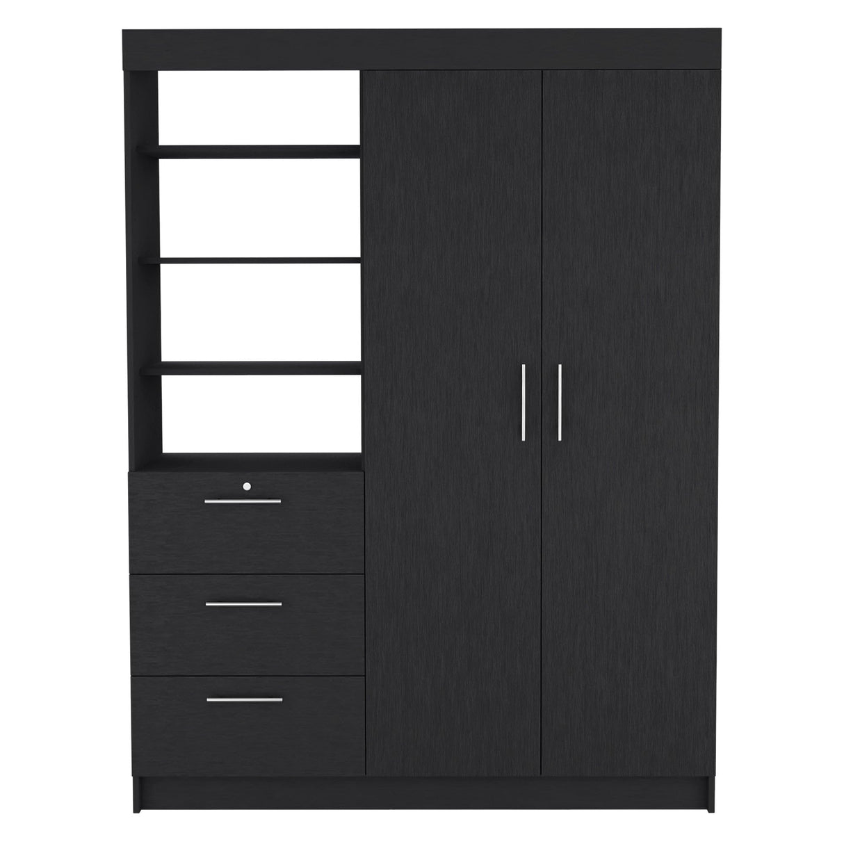 Kenya 3 Drawers Armoire, Double Door