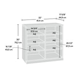 Craft Pro Series Open Storage Cabinet, L: 32.05" x W: 17.69" x H: 30.00", White finish