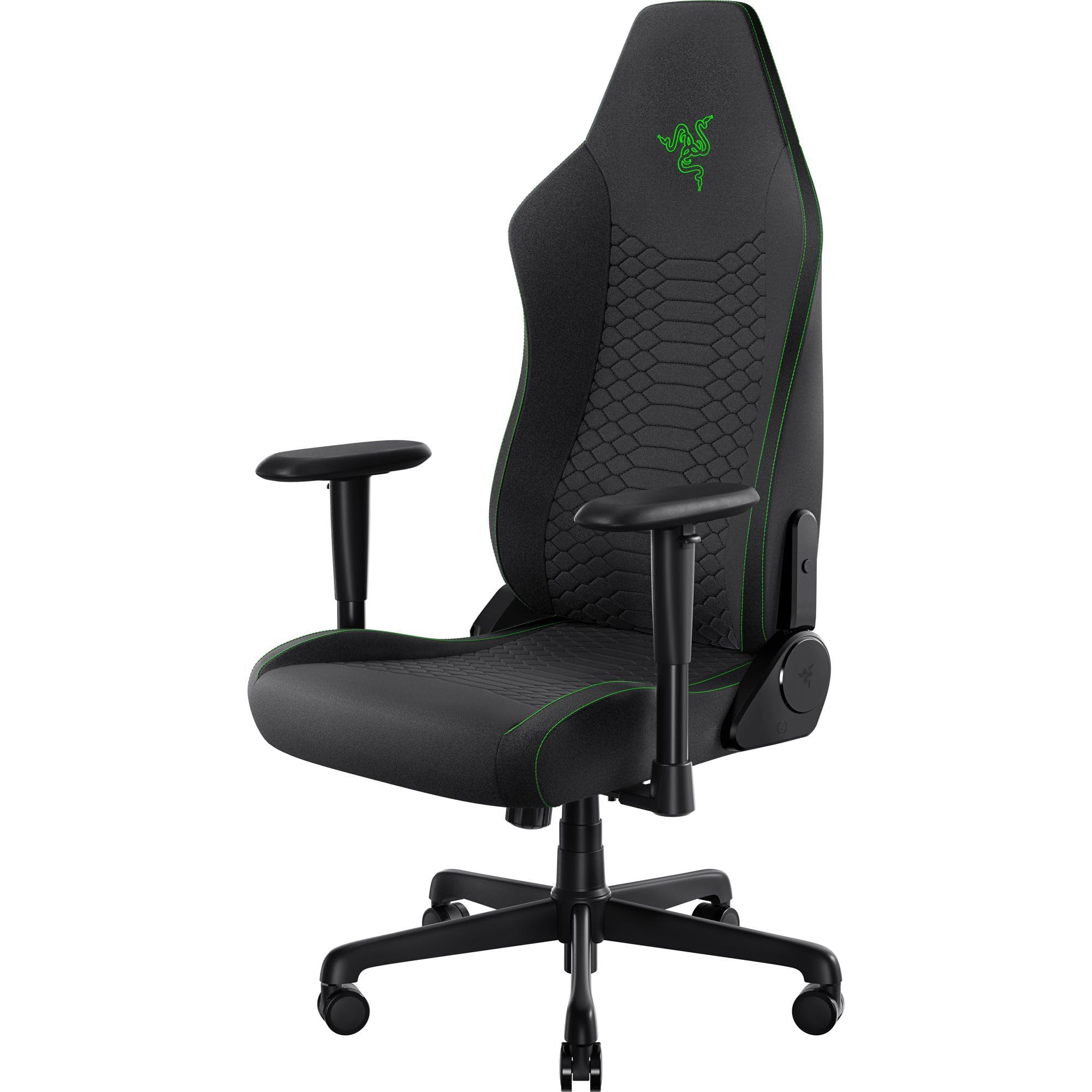 Razer Iskur V2 X Ergonomic Gaming Chair: Built-in Lumbar Support - Widened Seat Base - High Density Foam Cushions - Adjustable 152 Degree Recline - 2D Armrests - Plush Fabric Finish - Black