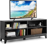 Wood TV Stand for TVs to 55, 65 Inch Flat Screen, Home Living Room Storage Console,