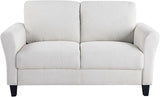 Watford Loveseat with Rolled Arms, Dark Grey