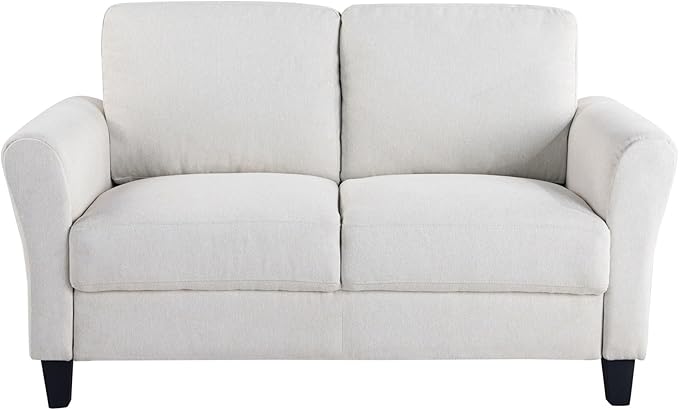 Lifestyle Solutions Watford Loveseat with Curved Arms, Coffee