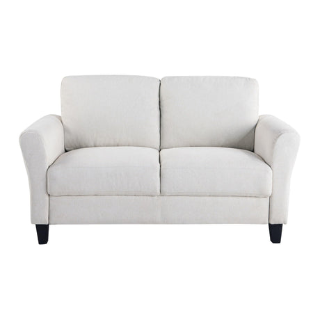 Solutions Watford Loveseat with Rolled Arms, Oyster