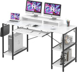 Computer Desk with Keyboard Tray, 55 Inch Music Studio Desk Music Production Desk