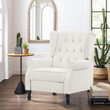 Velvet Accent Chair, Push Back Recliner Chair, Wingback Arm Chair for Living Room/Bedroom/Home