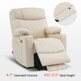 Small Size Power Lift Recliner Chair Sofa with Massage and Dual Heating, Adjustable