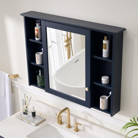 42"x30" Bathroom Medicine Cabinet with Mirror, Wall Mounted Storage Cabinet