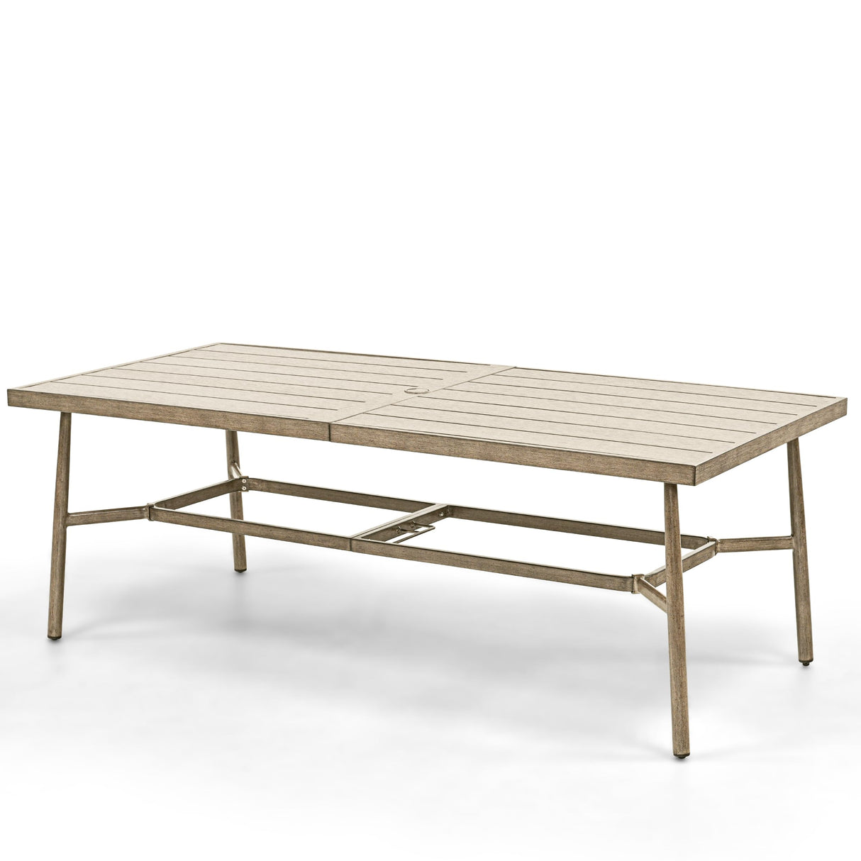 Patio Table for 8, Large Modern Rectangle Outdoor Dining Table