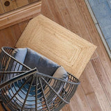 3x5 Handwoven Jute Braided Area Rug - Natural Rustic Reversible Rectangular Rug