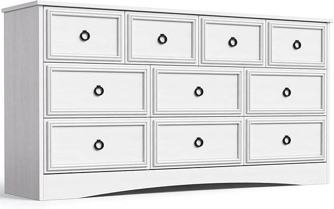 Modern 4 Drawer Dresser, Dressers for Bedroom, Tall Chest of Drawers Closet Organizers and Storage for