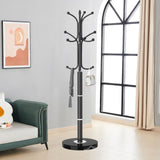 Metal Coat Rack Freestanding, Sturdy Coat Rack Stand with Natural Marble Base, Coat Racks Tree