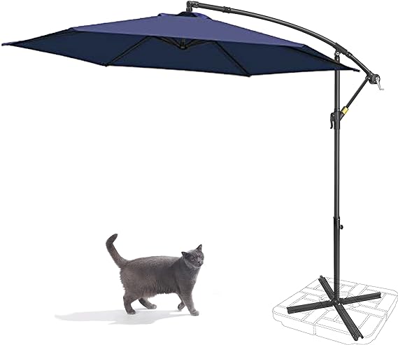 10FT Offset Hanging Market Patio Umbrella w/Easy Tilt Adjustment