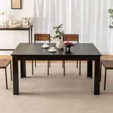 63-Inch Rectangular Dining Table for 6 - Farmhouse Kitchen Table