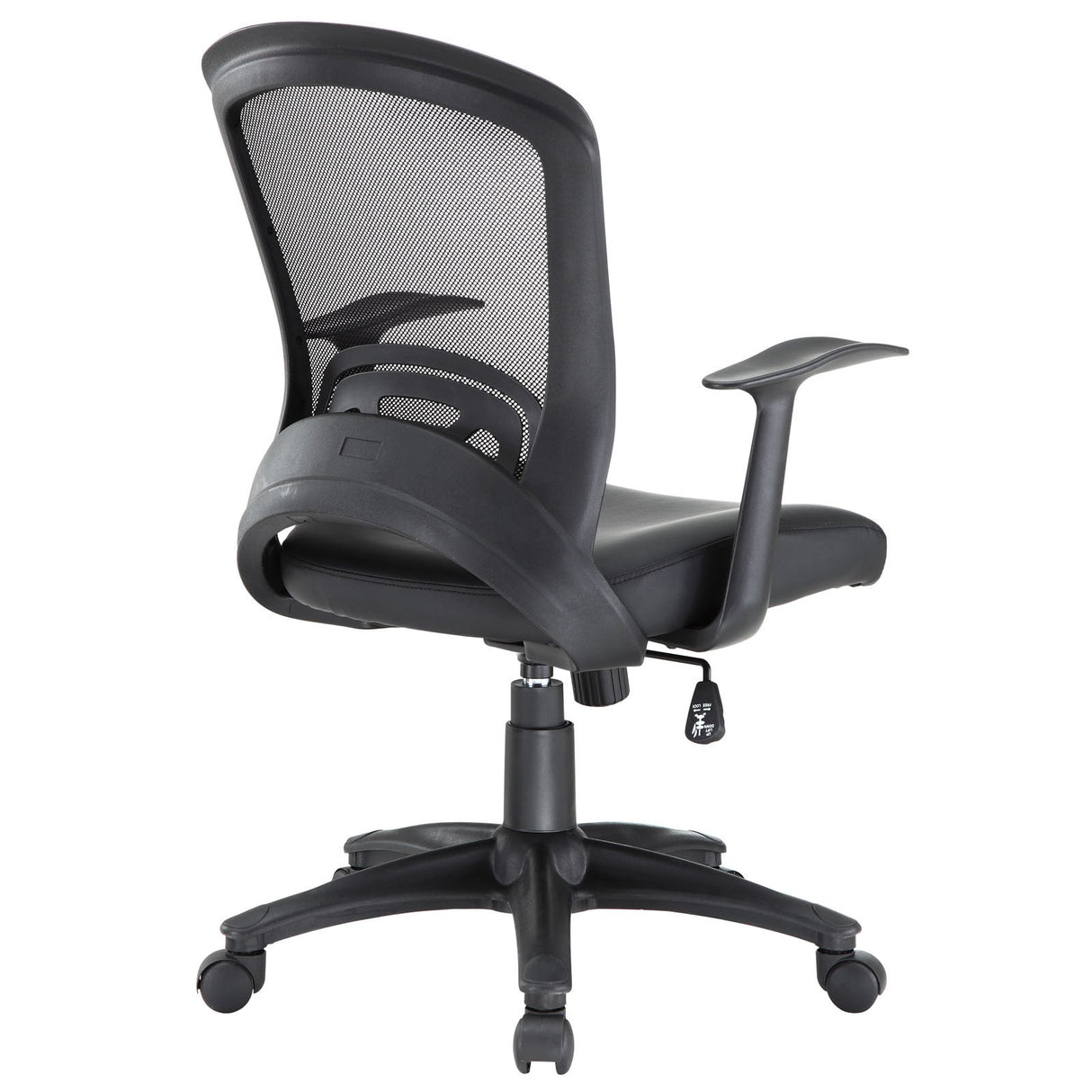 Pulse Ergonomic Faux Leather Adjustable Swivel Office Chair in Black