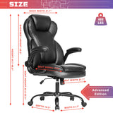 Big and Tall Office Chair 400lbs-Heavy Duty Executive Desk Chair with Extra Wide