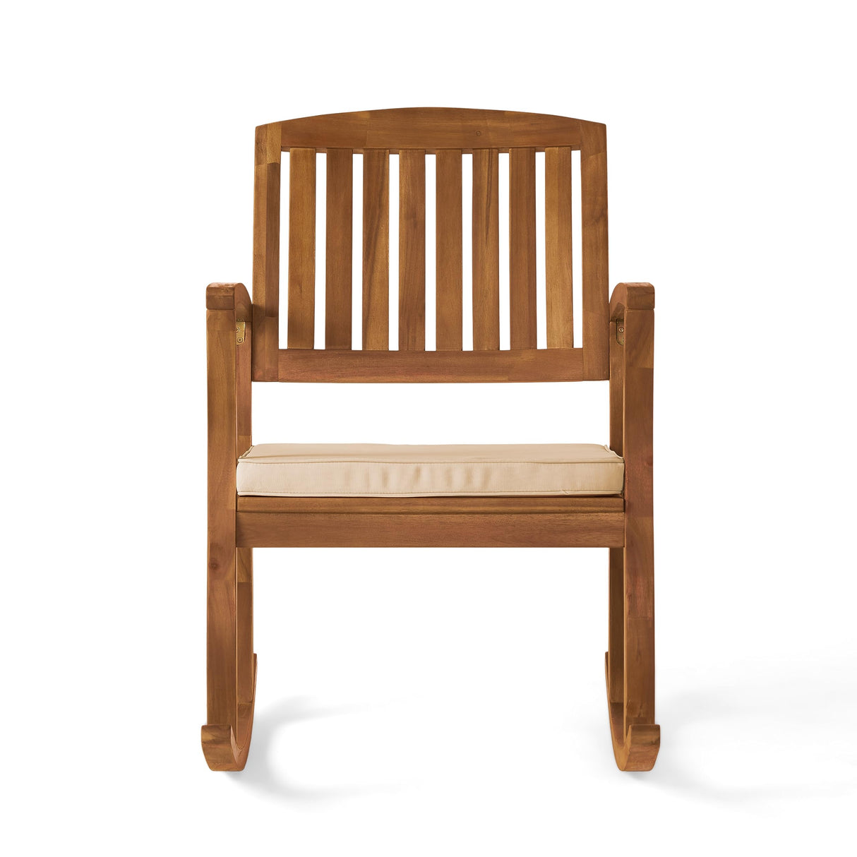 Selma Acacia Rocking Chair with Cushion, Teak Finish