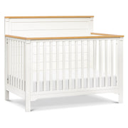 4-in-1 Convertible Crib in Warm White and Honey, GREENGUARD Gold Certified