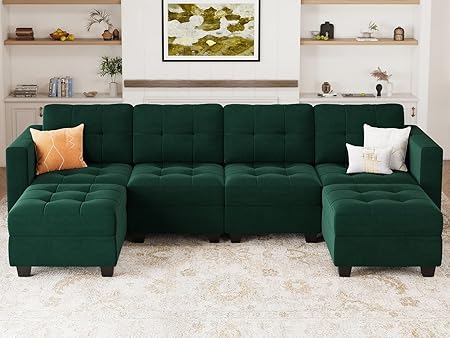 Modular Sectional Sofa Couch, 6 Seats Sectional Sleeper Sofa