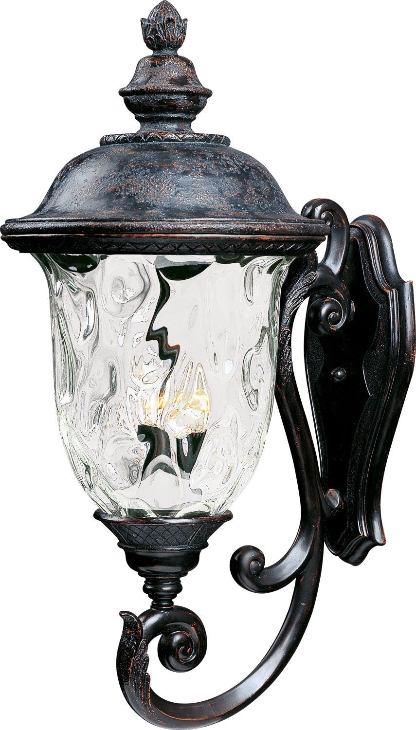 Carriage House VX - Three Light Outdoor Wall Mount Made with Vivex Material