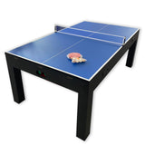 7 FT Multi Games Pool Table Red Air Hockey + Table Tennis + Table Top – Strike