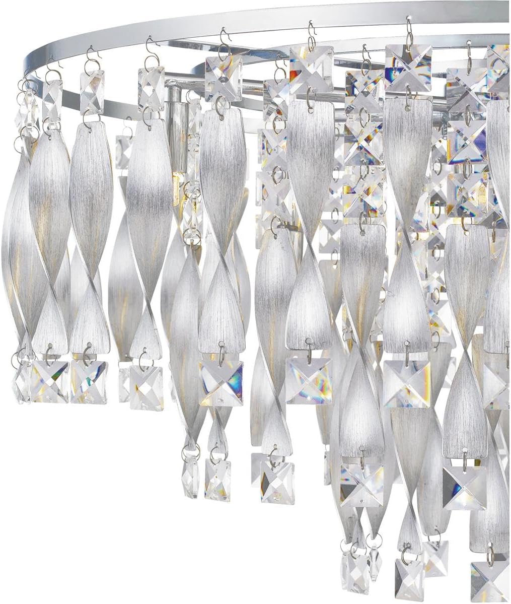 Platinum Collection PCTK2824C Twinkle Crystal Pendant Ceiling Light, 6-Light 240 Total