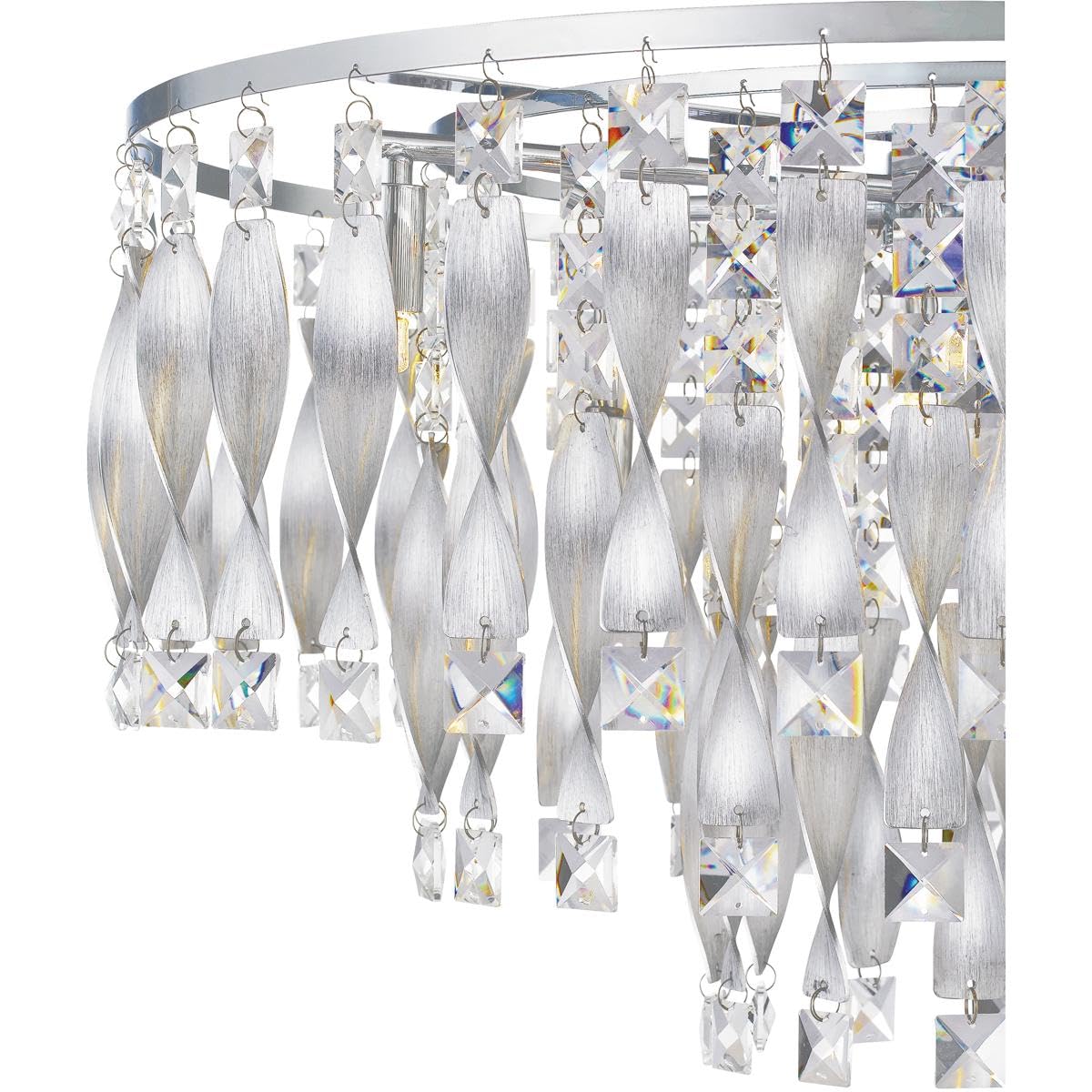 Platinum Collection PCTK2824C Twinkle Crystal Pendant Ceiling Light, 6-Light 240 Total