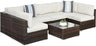 7-Piece Modular Outdoor Sectional Wicker Patio Furniture Conversation Sofa Set