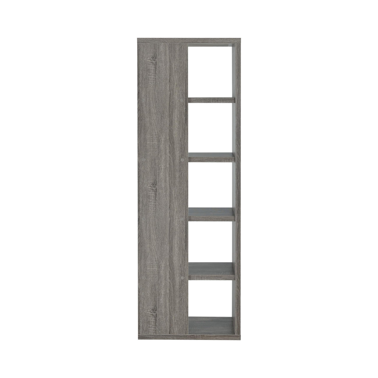 BM159073 Spacious Semi-Backless Wooden Bookcase Gray