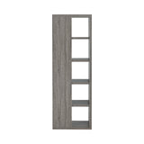 BM159073 Spacious Semi-Backless Wooden Bookcase Gray