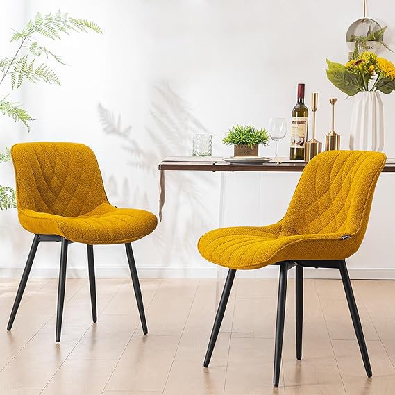 Dining Chairs Set of 2 Mid Century Modern Kitchen Chair Comfortable