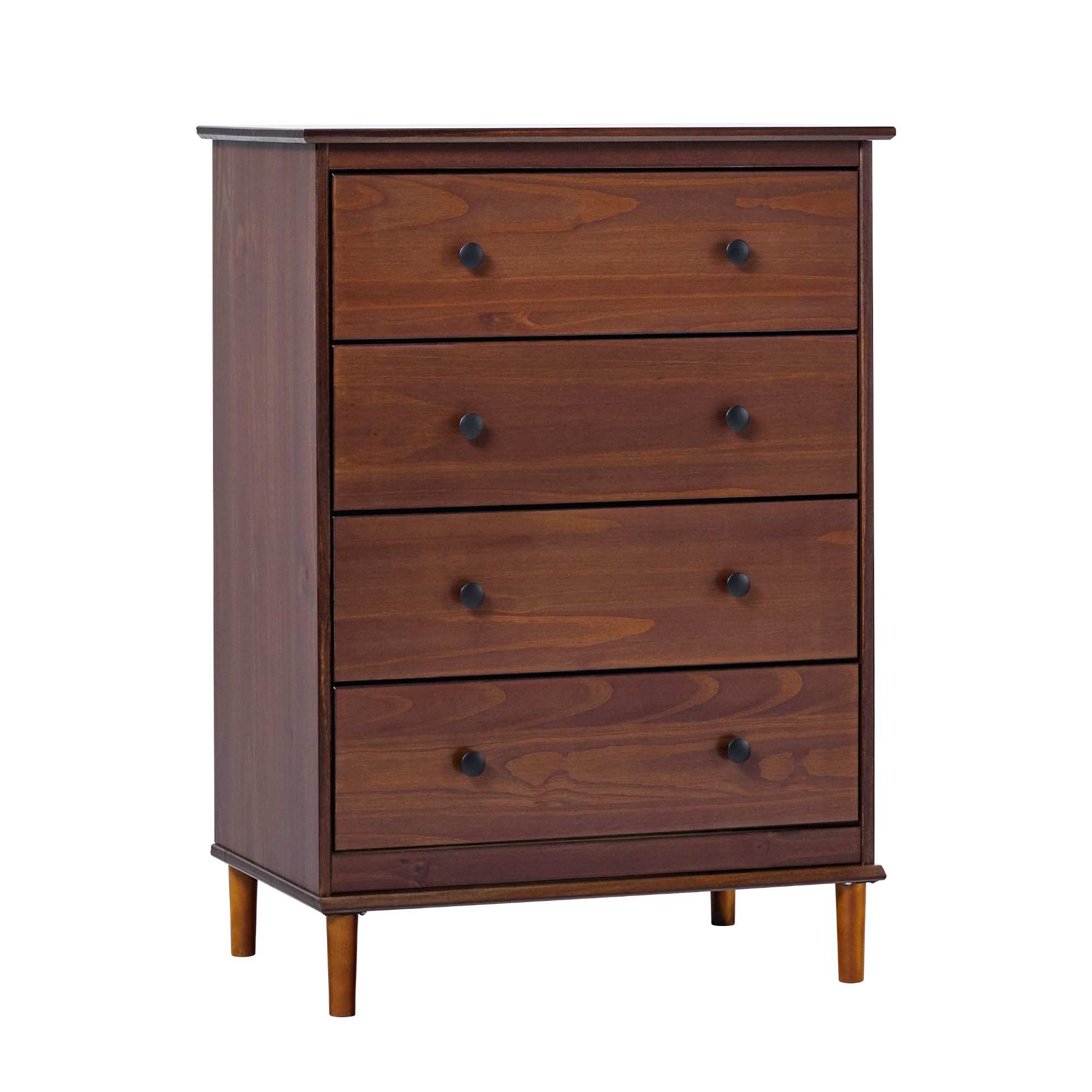 Modern Tall 4-Drawer Solid Wood Dresser