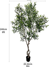 Artificial Tree Faux Olive Tree 8ft(3198leaves) Tall Fake Olive