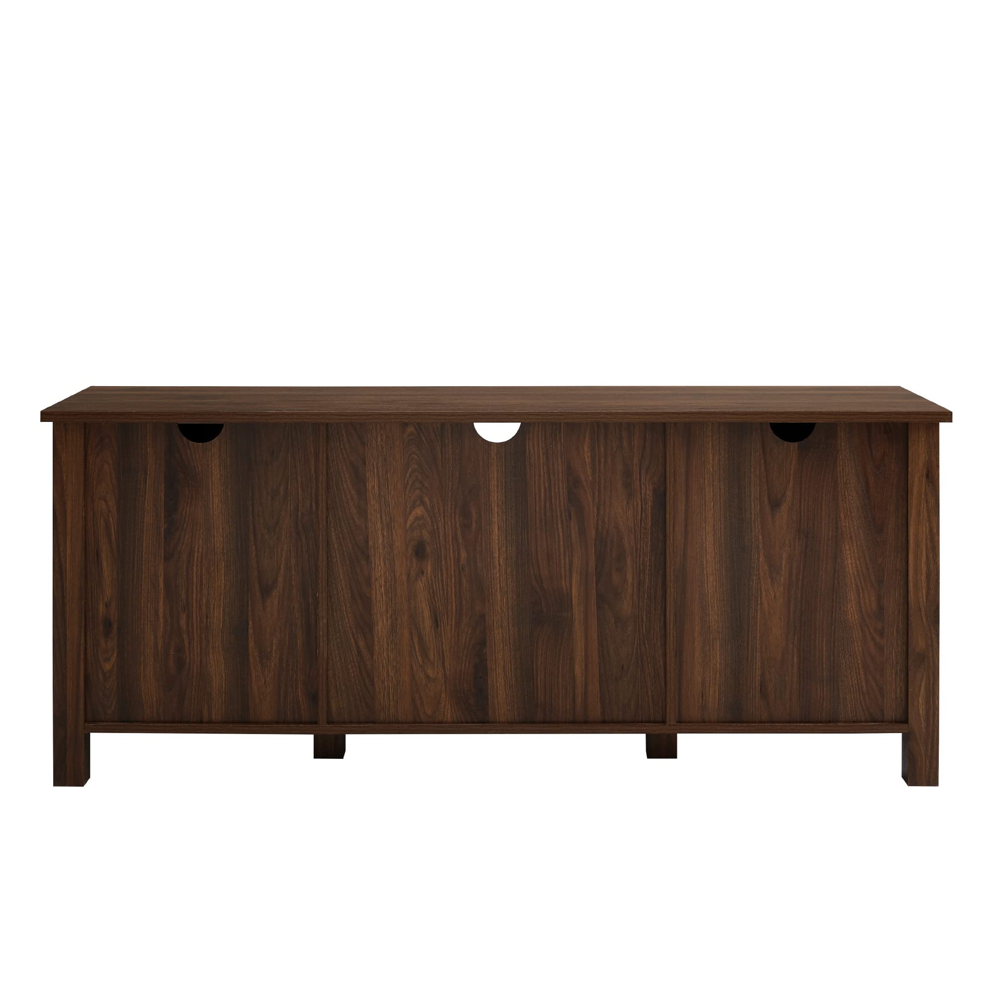 Dakota Modern Farmhouse 2 Glass Door Stand for TVs up to 65 Inches, 58 Inch,