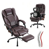Big and Tall Executive Office Chair with Footrest - 400lbs Capacity