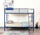 Twin Over Twin Metal Bunk Bed in Black