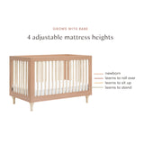 3-in-1 Convertible Crib with Toddler Bed Conversion Kit in Canyon/Washed Natural,