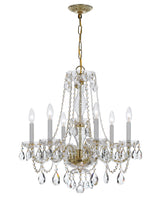 Six Light Chandelier in Classic Style - 23 Inches Wide by 25 Inches High-Hand Cut Crystal