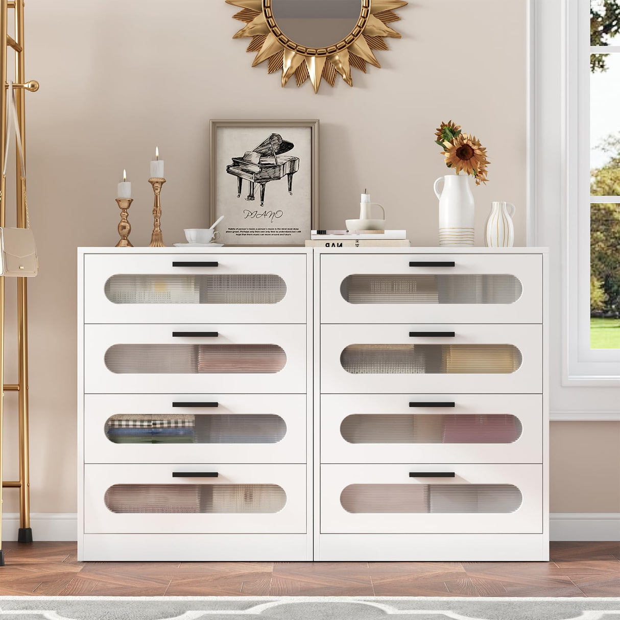 Dresser for Bedroom, Modern Chest of Drawers with Deep Drawers, 4 Drawer Dressers