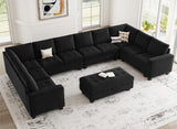 Oversized Modular Sectional Sofa U Shaped Sofa with Storage Ottoman