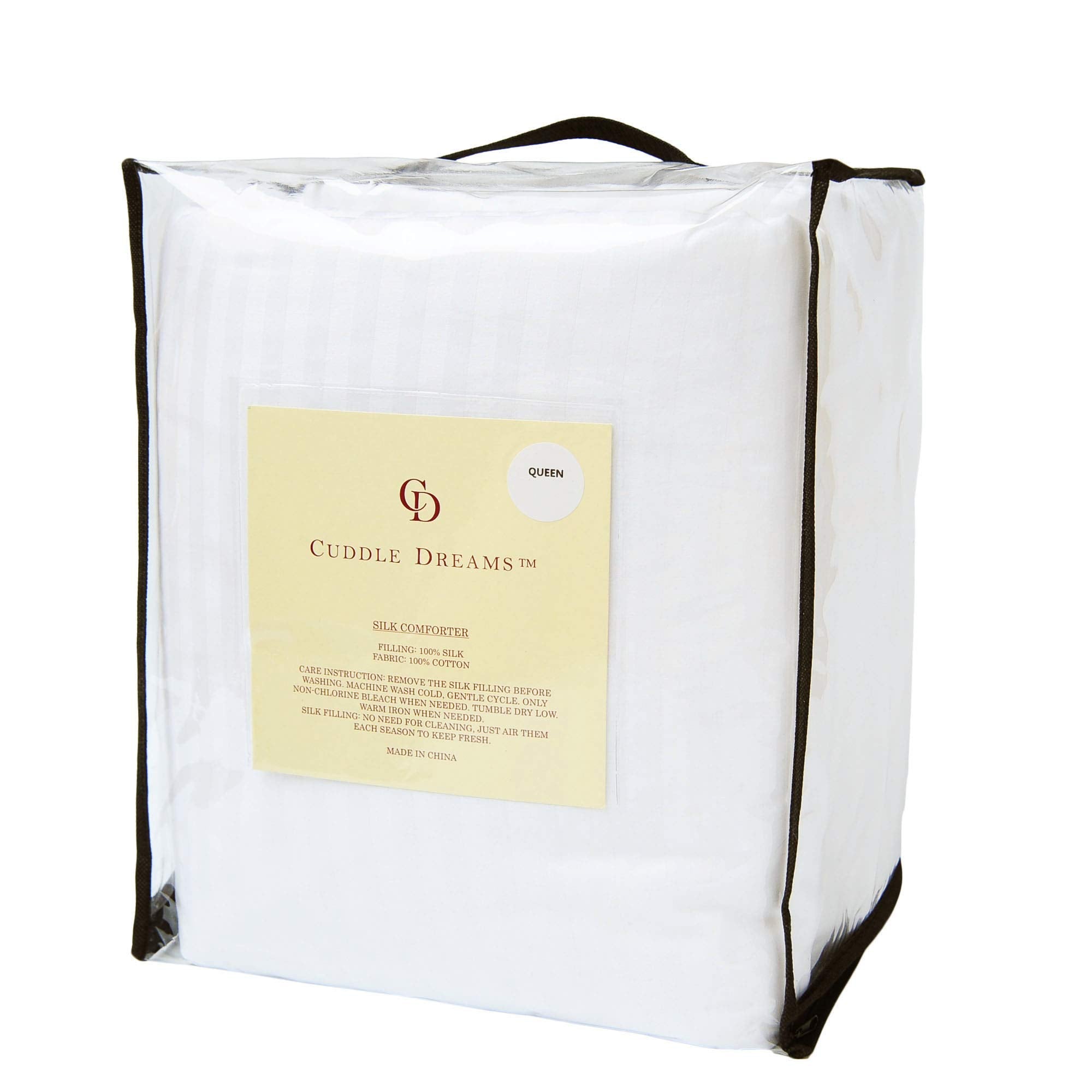 DREAMS Silk Comforter for Winter, 100% Long-Strand Silk Filling, Natural & Breathable (Cal. King Size)