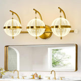 4W Gold Bathroom Light Fixtures Modern LED Vanity Light with Globe Acrylic LampShade 2