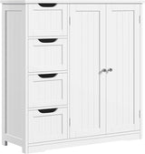 Wooden Bathroom Floor Cabinet, Side Storage Organizer Cabinet