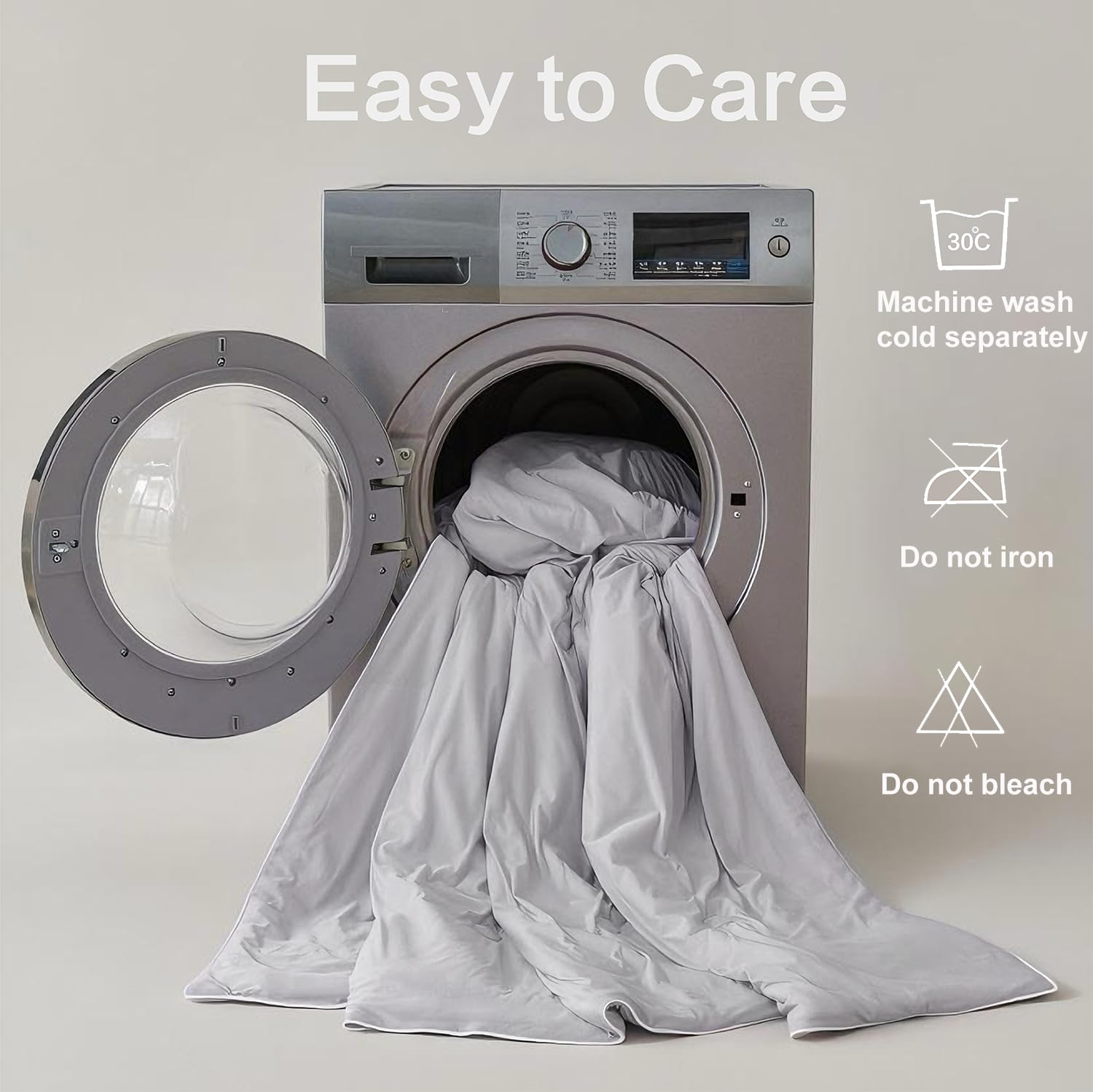 King Size Lightweight Comforter - Gray All Season