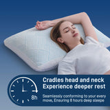 Shredded Memory Foam Cooling Soft Bamboo Viscose Pillows Queen Size Set of 2