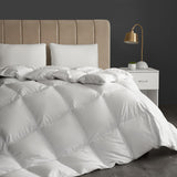 White Goose Down Fiber Comforter Full Queen Size - All Season Fluffy Hotel