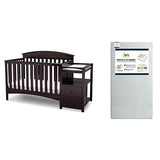 Abby Convertible Crib 'N' Changer, Bianca + Serta Perfect Slumber Dual Sided Recycled