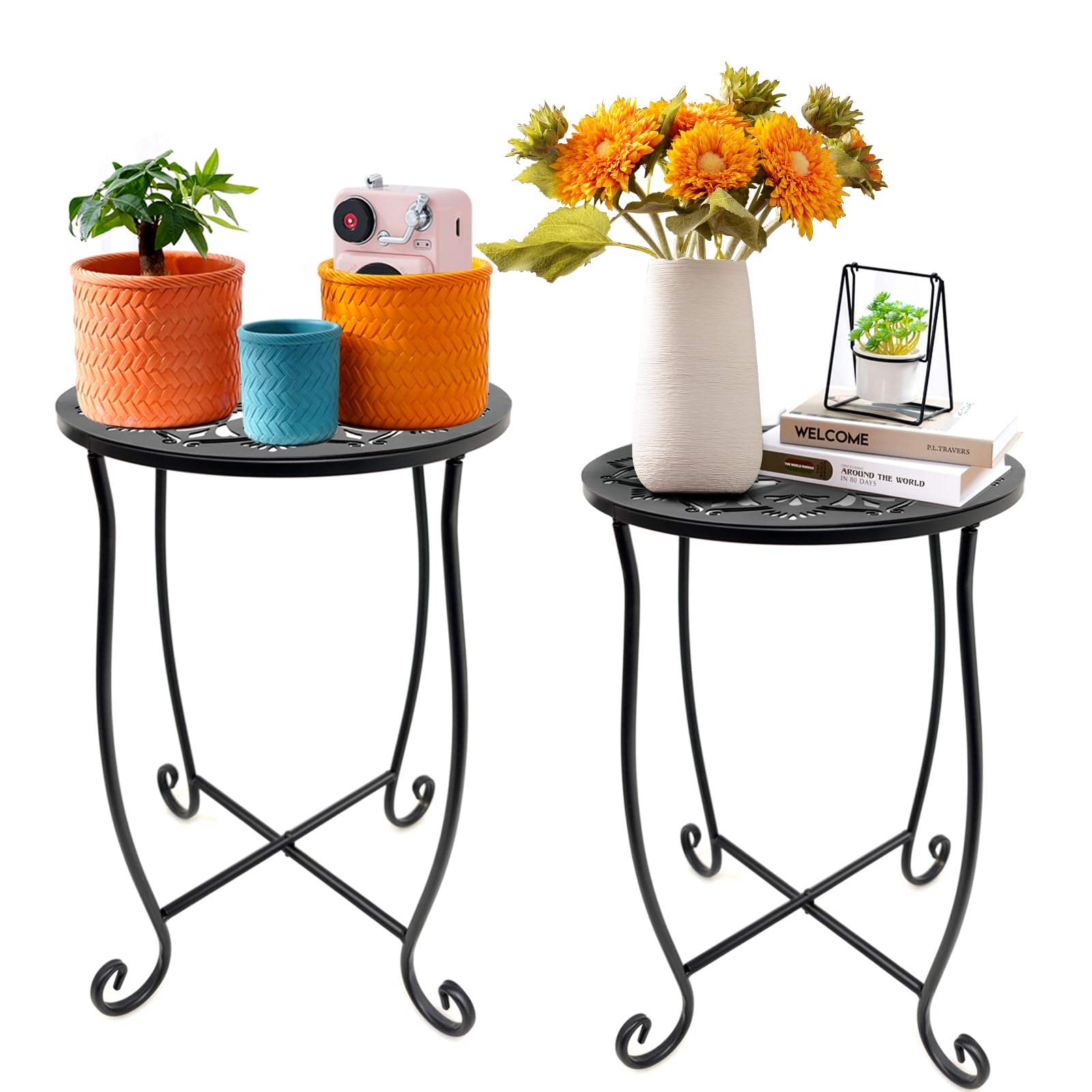 Outdoor Side Tables, 2 Pack Patio Side Table