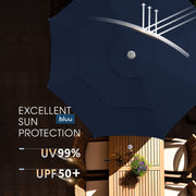 9 Ft 3 Tiers Aluminum Outdoor Patio Umbrella